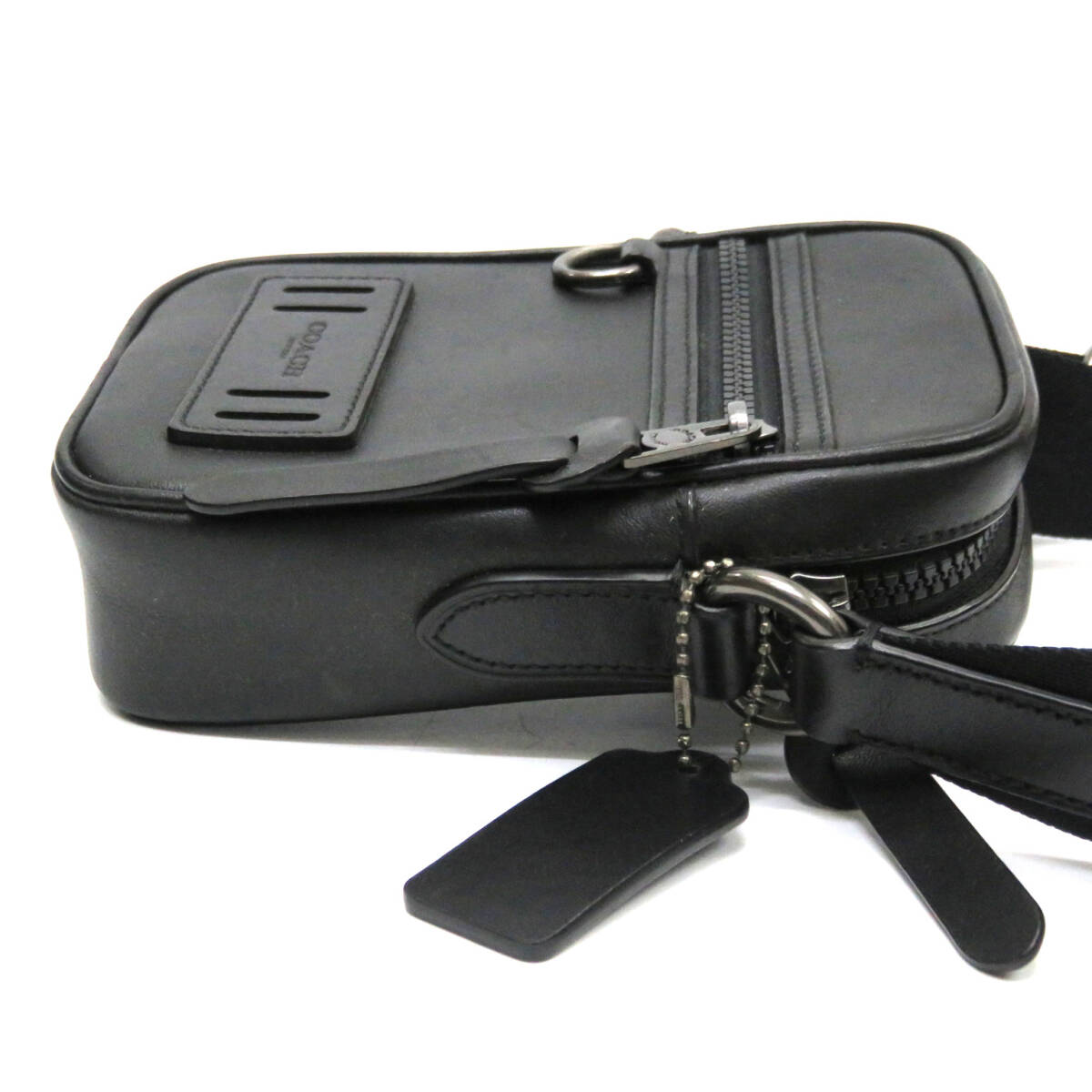 COACH コーチ ショルダーバッグ 72963　ブラック レザー ポシェット_画像6