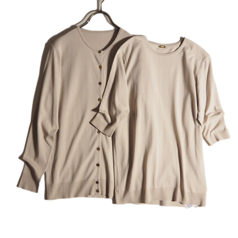 ミューズ ドゥーズィエム クラス FF30 GIZA クルーネックカーディガン ミューズドゥーズィエムクラス FF30 GIZA クルーネックプルオーバー