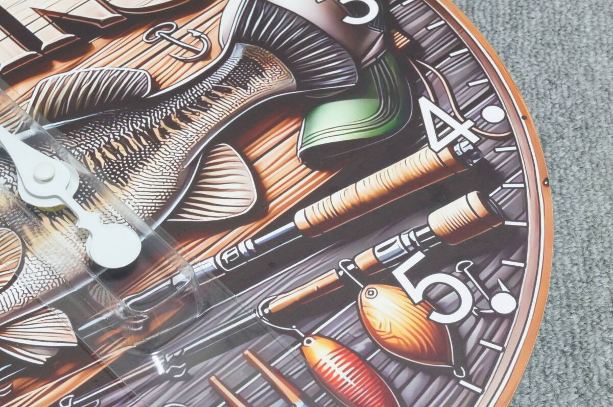 新品　未使用　時計　直径約35cm　釣り好きな方どうぞ_画像5