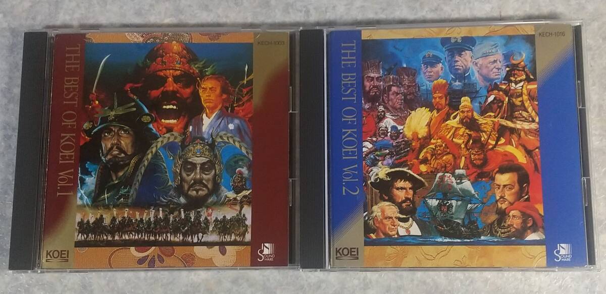 CD 2点セット THE BEST OF KOEI Vol.1+2 ザ・ベスト・オブ・光栄 サウンドトラック 見本・SAMPLE_画像1