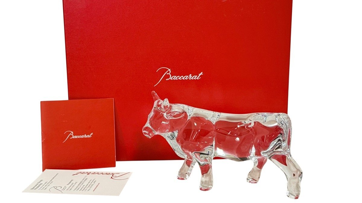 オールドバカラ 赤被せ カット ボウル＆ソーサー セット B469a