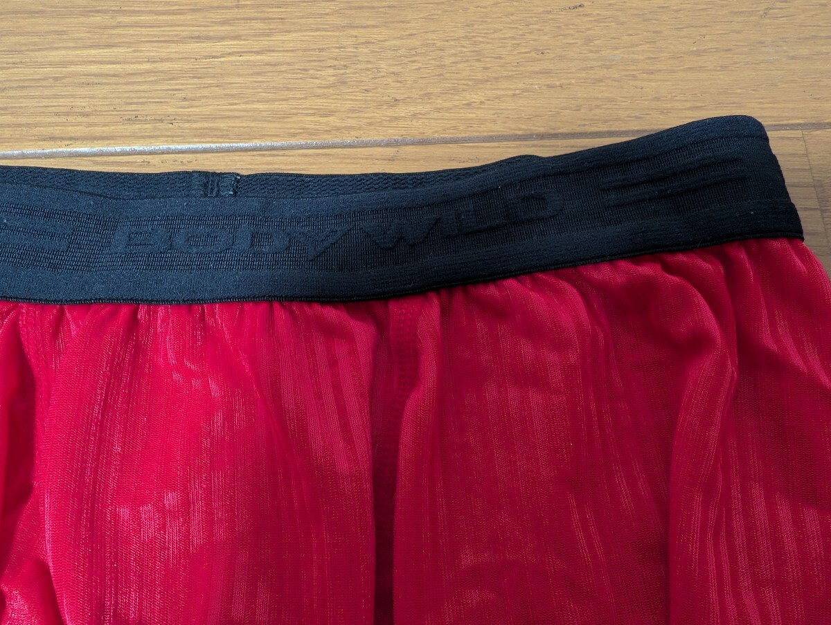 (1枚) Mサイズ　BODY WILD ボクサーパンツ　赤色　ボクサー　前閉じ　裾部カットオフ　グンゼ　　GUNZE 　2_画像3