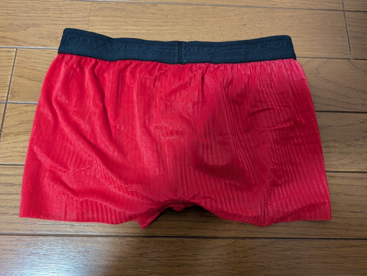 (1枚) Mサイズ　BODY WILD ボクサーパンツ　赤色　ボクサー　前閉じ　裾部カットオフ　グンゼ　　GUNZE 　2_画像4