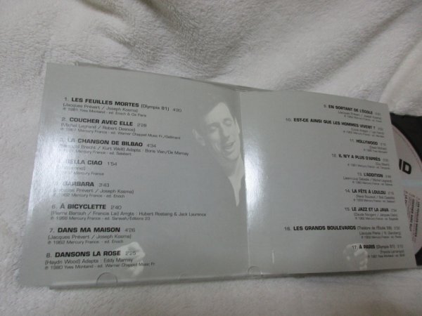 イヴ・モンタン 【CD・17曲】　枯葉、ジャズとジャバ、グラン・ブルヴァール_画像5