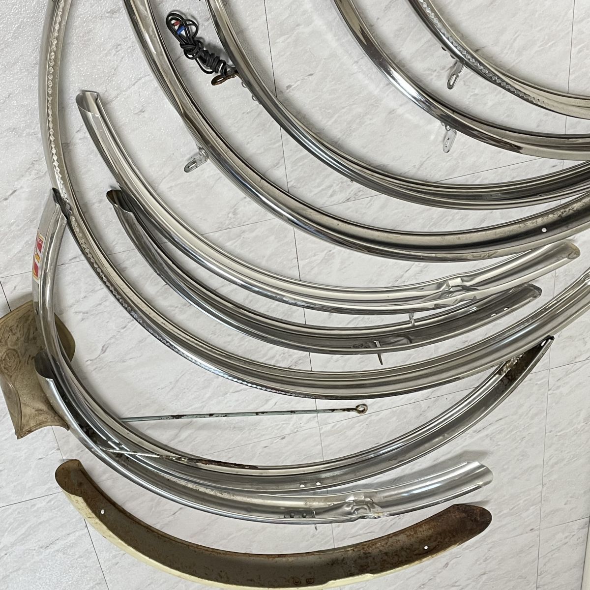 CH17t【自転車】187 泥除け まとめ 丸石 山口自転車など ビンテージ パーツ デッドストック 昭和レトロ_画像7