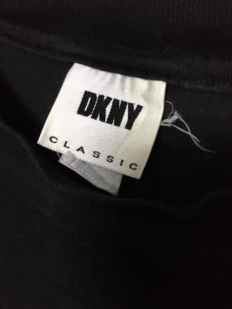 DKNY CLASSIC オールド DKNYC ビッグT ロゴ Tシャツ 黒 赤 90s 00s ラバープリント スウェット 