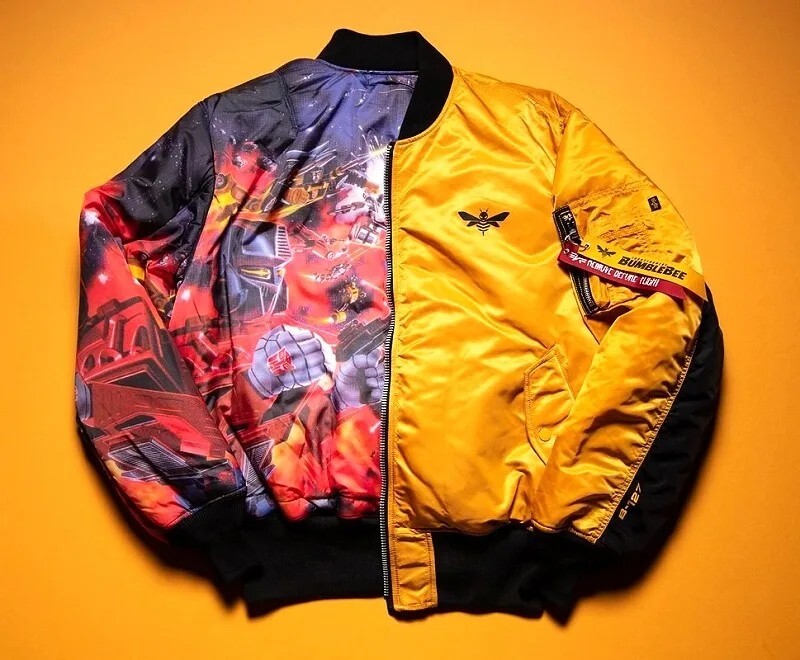 【激レア 国内未発売】 Alpha Industries x Hasbro Bumblebee MA-1 Flight Jacket Reversible XL / トランスフォーマー バンブルビー MA-1_画像4