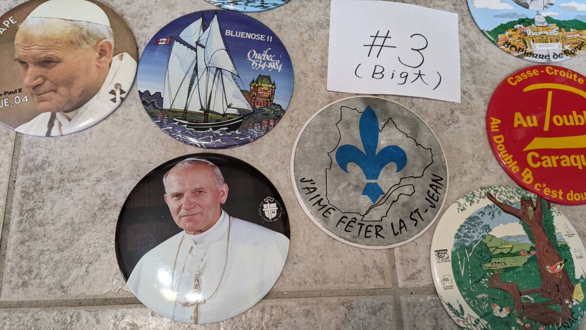 缶バッジ 海外版 ビンテージ 英語・フランス語(38セットの#3) おおきいサイズ _画像5