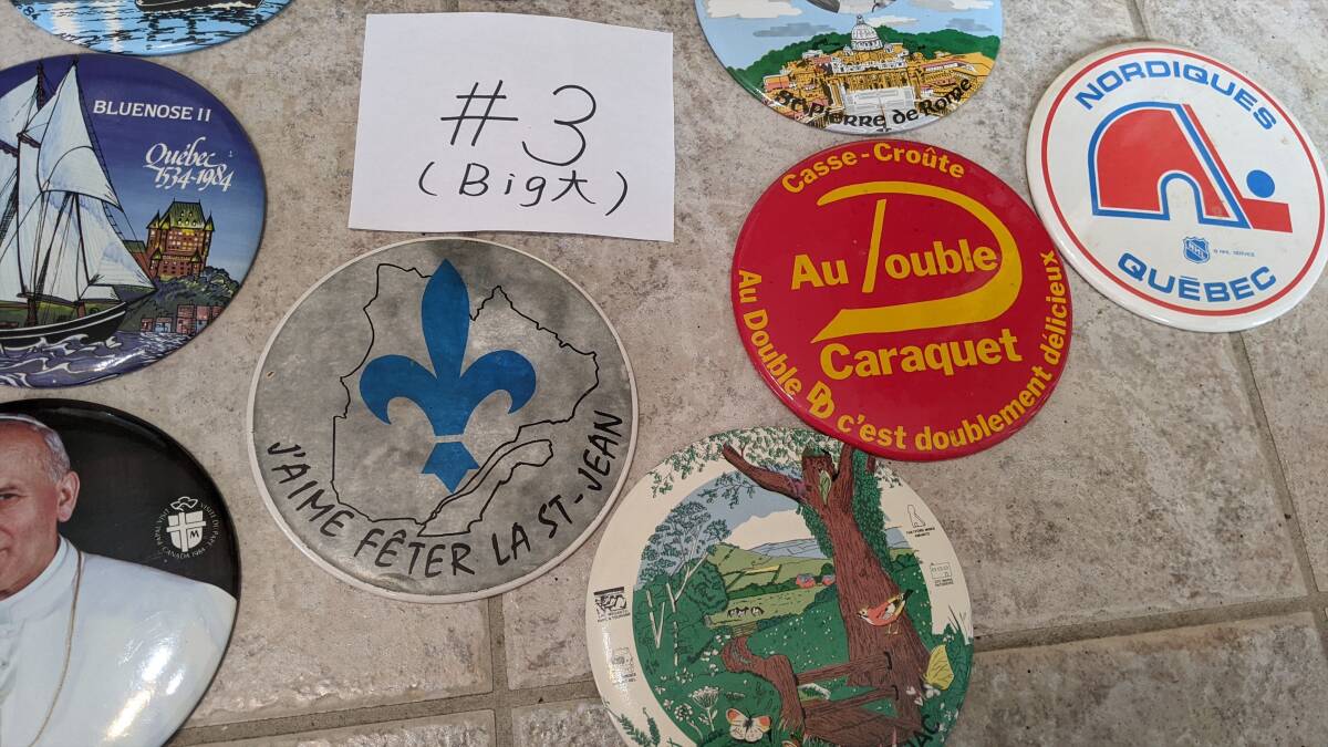 缶バッジ 海外版 ビンテージ 英語・フランス語(38セットの#3) おおきいサイズ _画像4