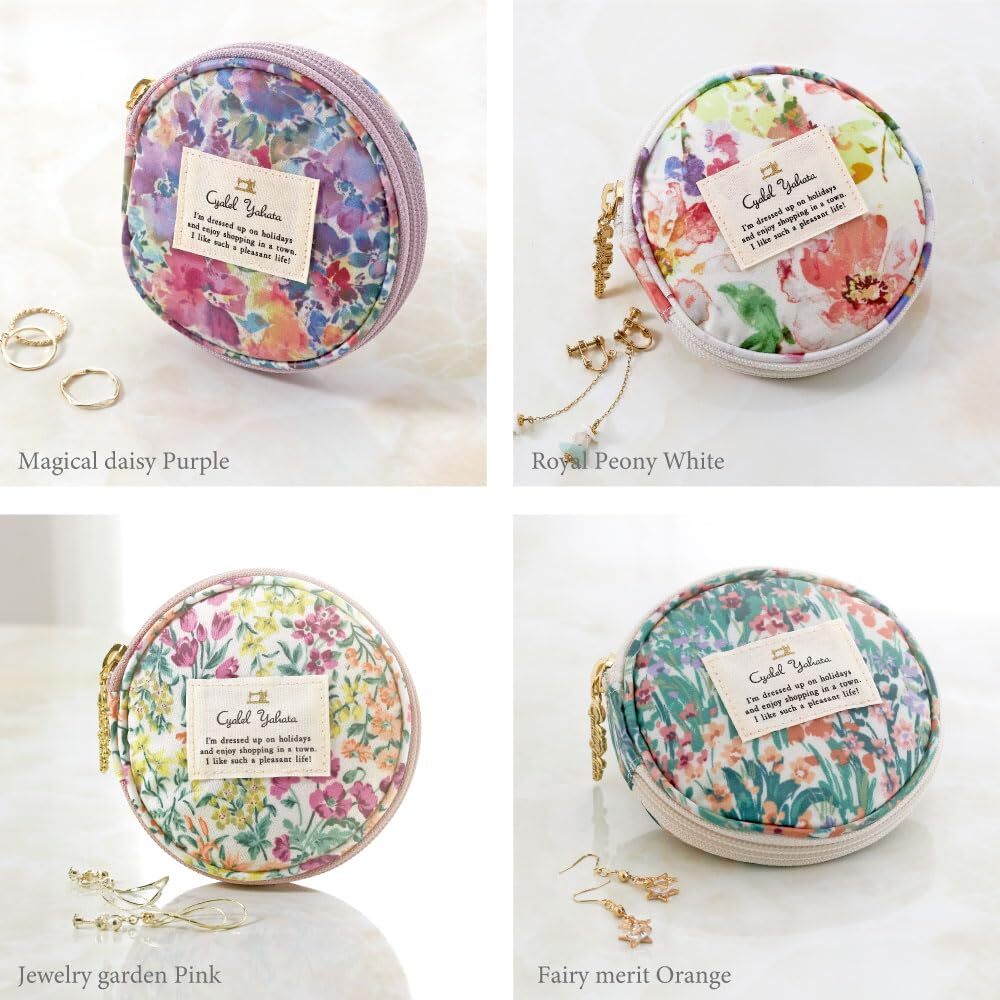 【在庫処分】花柄 ジュエリーケース 携帯用 持ち運び ミニ おしゃれ 花柄 コンパクト アクセサリーケース 軽い LC 日本製 マ_画像5