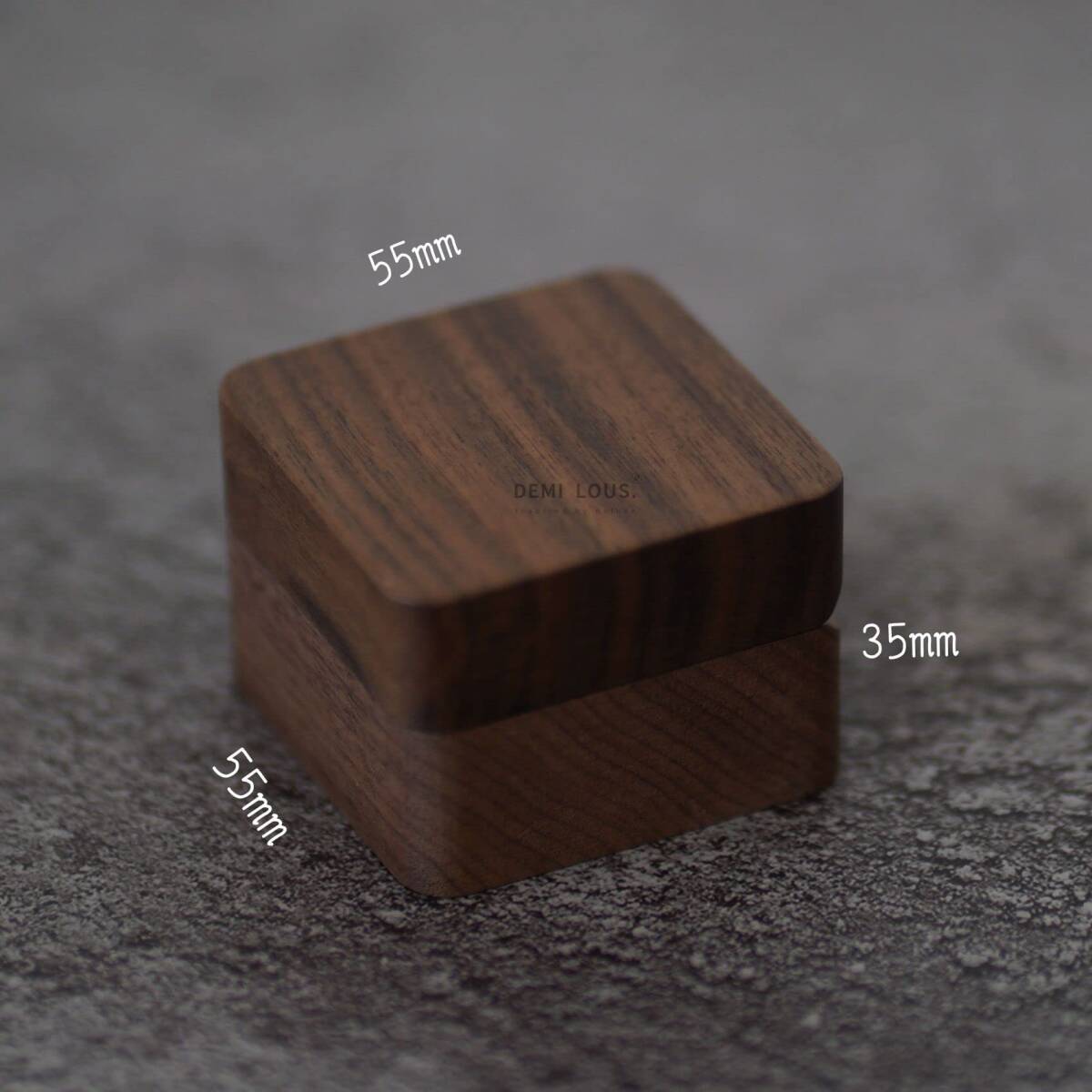 【特価商品】リングボックス 持ち運べるサイズ 高級素材 婚約指輪二個のリング収納可能 指輪ケース 結婚お祝い くるみ プレセントと_画像6