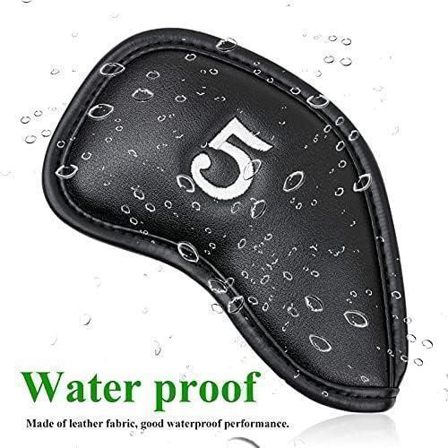 z新品）アイアンカバー 12個のデラックス合成皮革ゴルフアイアンヘッドカバークラ_画像5