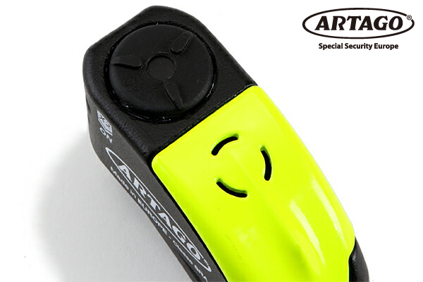 ARTAGO 30X アルタゴ #30X12 ディスクロック 12φロックピン 360度モーションセンサー 大音量アラーム搭載 防水防塵 防犯 鍵