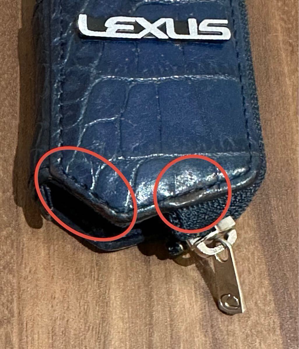 レクサスコレクション 純正 本革製スマートキーケース Cタイプ クロコ調 ロイヤルブルー_画像4