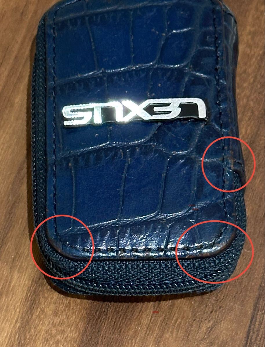 レクサスコレクション 純正 本革製スマートキーケース Cタイプ クロコ調 ロイヤルブルー_画像5