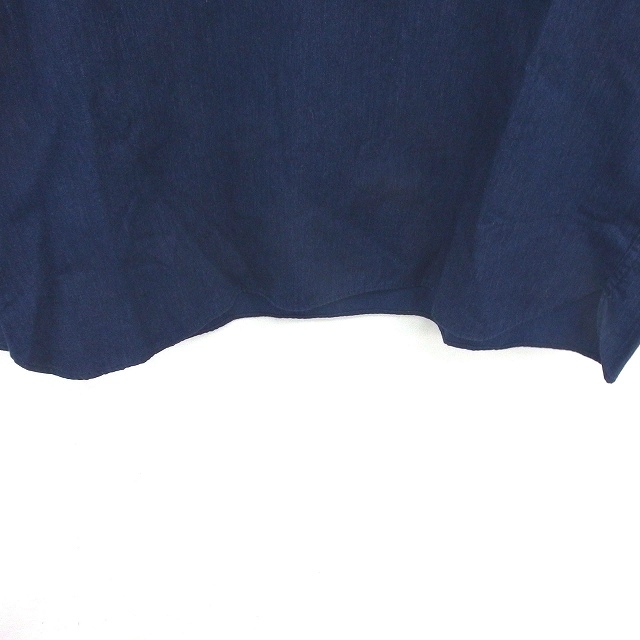 アーバンリサーチ ドアーズ URBAN RESEARCH DOORS バンドカラー シャツ カジュアル デニム シャンブレー 薄手 長袖 40 紺 インディゴ /TT8_画像5
