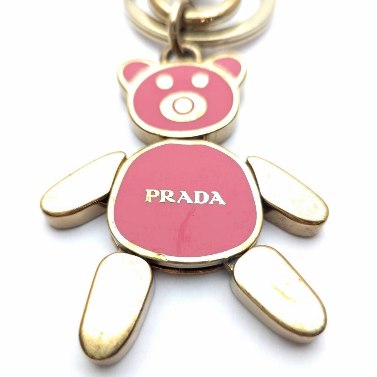 プラダ　PRADA ピンククマ型キーホルダー　キーリング PRADA プラダ キーリング チャーム テディベア くま/モヘア