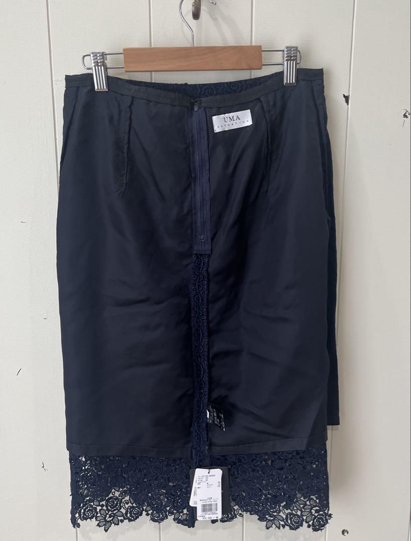 エストネーション タイト スカートレース ネイビー 入学式 総レース レディース_画像6