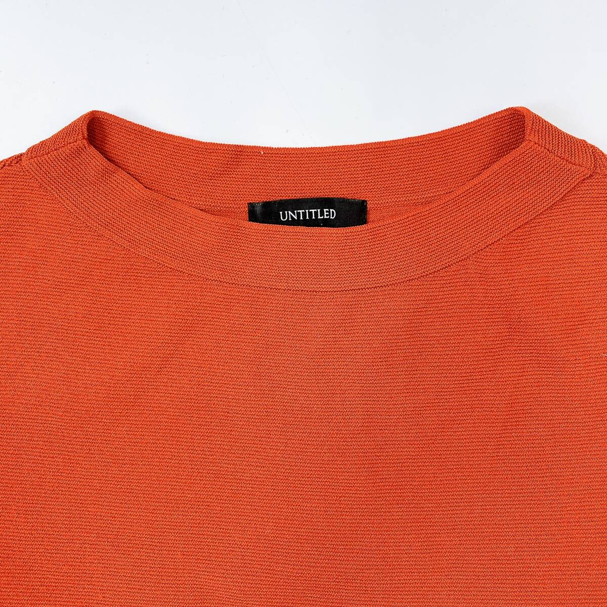 UNTITLED アンタイトル 半袖 サマーニット 2 M トップス レディース レンガ色系 フレンチスリーブ 大人女子 シンプル トップス ☆092ｙ_画像4