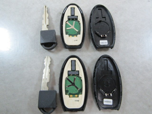 [42L:C4] 日産純正 スマートキー キーレス 4ボタン 2個セット [007YUUL0454]【送料 全国一律 430円】_画像4