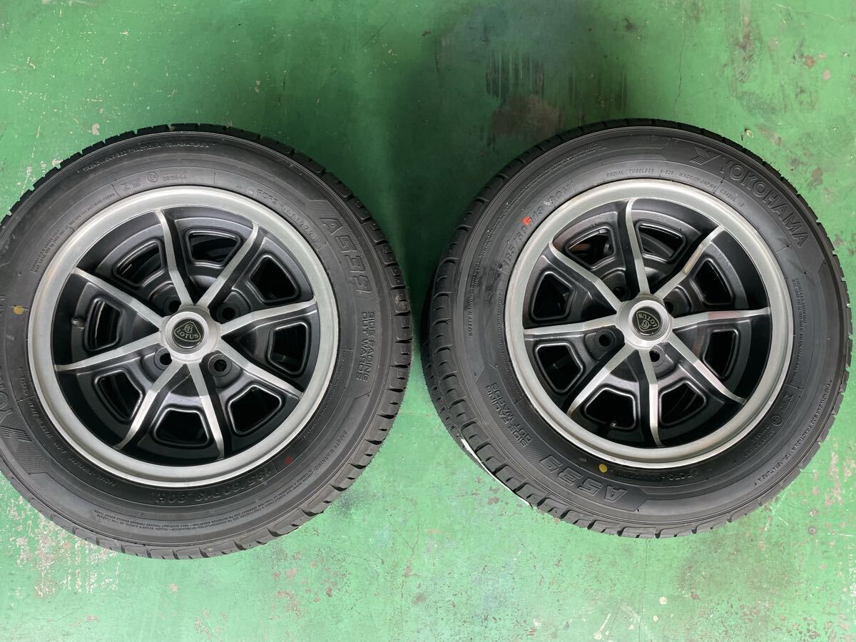 タイヤ 4本 2021年製 タント　LA600S　H28　タイプX　SAⅡ　純正スチールホイール付き　　155/65R14　YOKOHAMA