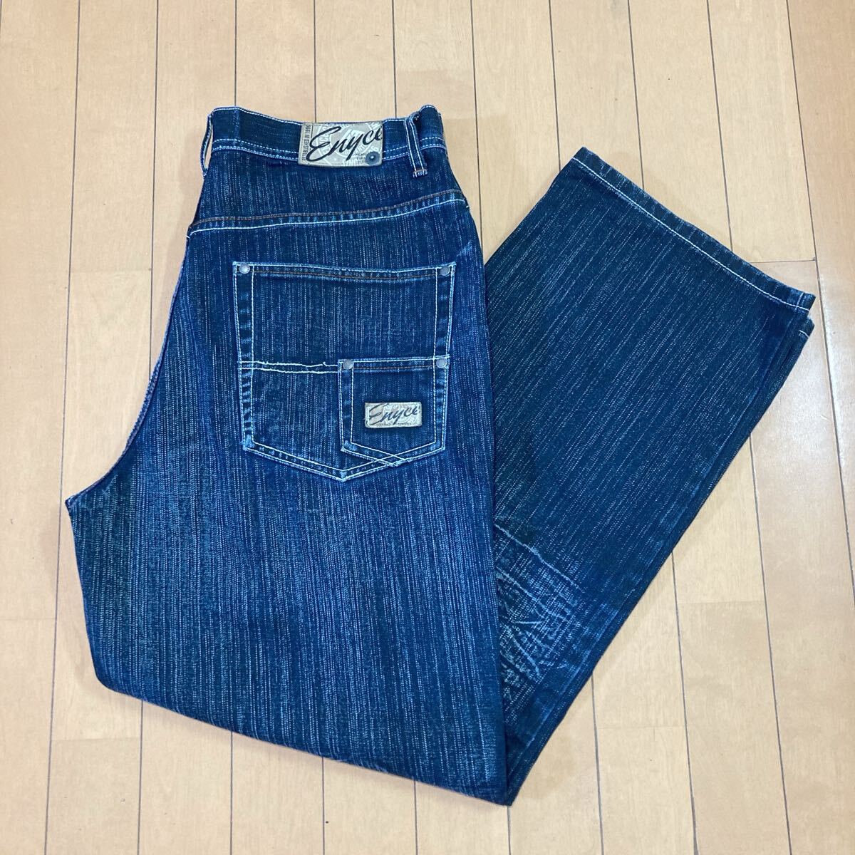 @*w様 ENYCE エニーチェ バギー デニム 極太 B系 HIPHOP bb 美品】90s ENYCE エニーチェ バギーデニム 極太 y2k HIPHOP B系