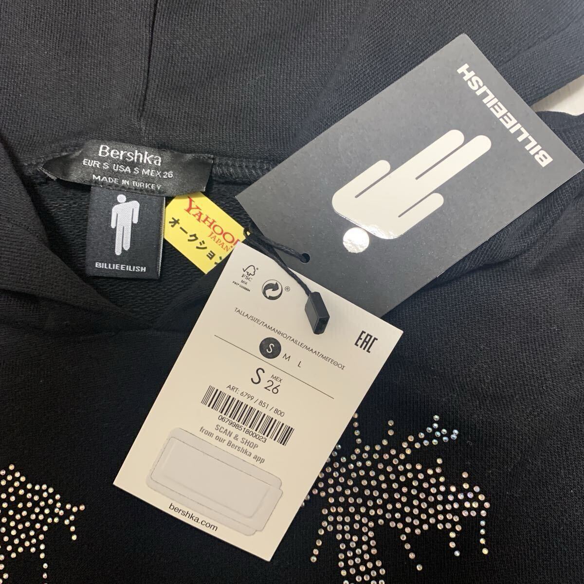 未使用★タグ付★コラボ★Bershka スペイン★Billie Eilish★グッズ★ベルシュカ★ビリー・アイリッシュ★フーディ パーカー スウェット_画像4