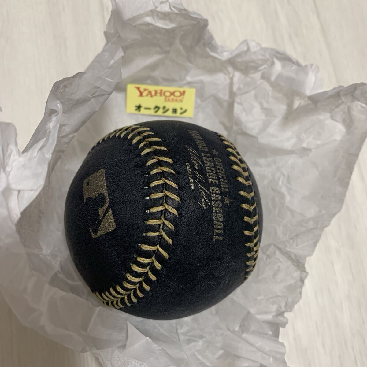 未使用★①★MLB★BLACK BASEBALL★Rawlings★公式★ローリングス★メジャーリーグ★野球★ブラック ボール★USA アメリカ グッズ サイン_画像4