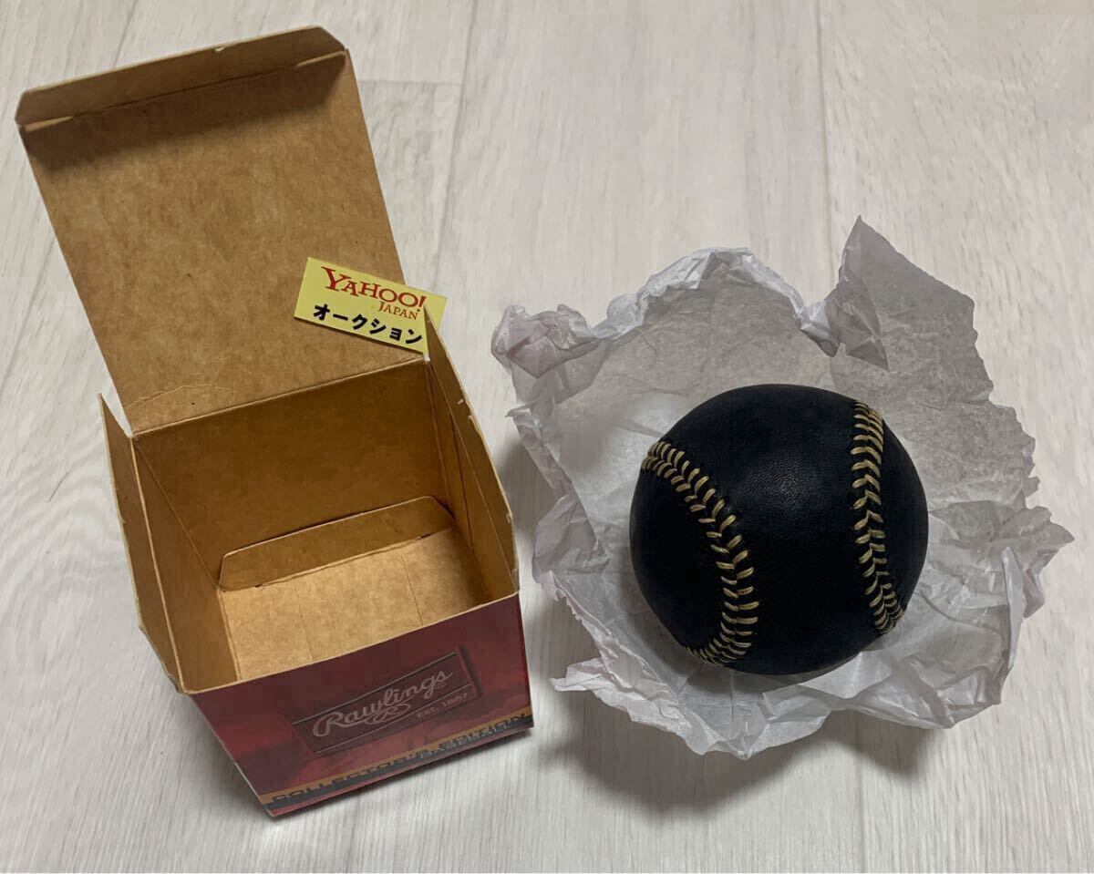 未使用★①★MLB★BLACK BASEBALL★Rawlings★公式★ローリングス★メジャーリーグ★野球★ブラック ボール★USA アメリカ グッズ サイン_画像2