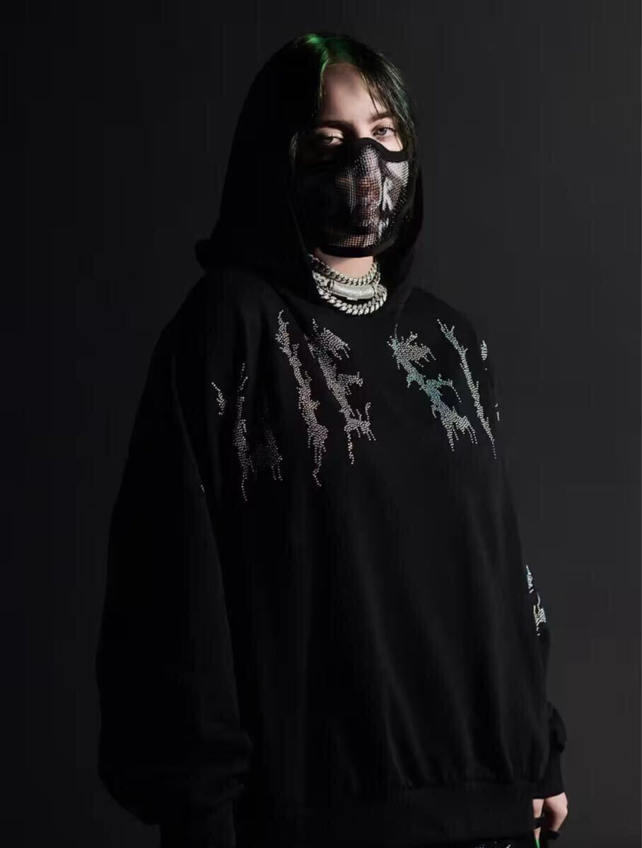 未使用★タグ付★コラボ★Bershka スペイン★Billie Eilish★グッズ★ベルシュカ★ビリー・アイリッシュ★フーディ パーカー スウェット_画像2