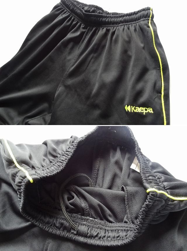 Kaepa/ケイパ/ジュニア/スポーツウェア上下セット/半袖Tシャツ/ショートパンツ/速乾性/黄アクセント/黒/ブラック/160サイズ(8/28R7)_画像9