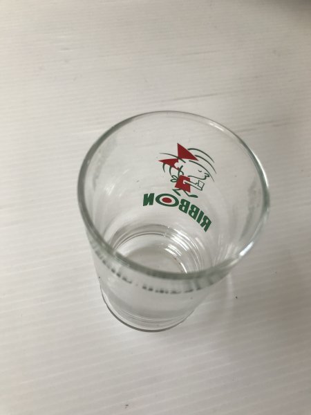 当時物　未使用　デッドストック　特製リボングラス　2個入り　サッポロビール　リボンシトロン　リボンオレンジ　コップ　　TB640_画像7