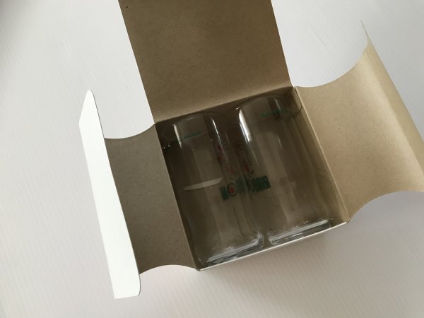 当時物　未使用　デッドストック　特製リボングラス　2個入り　サッポロビール　リボンシトロン　リボンオレンジ　コップ　　TB640_画像3