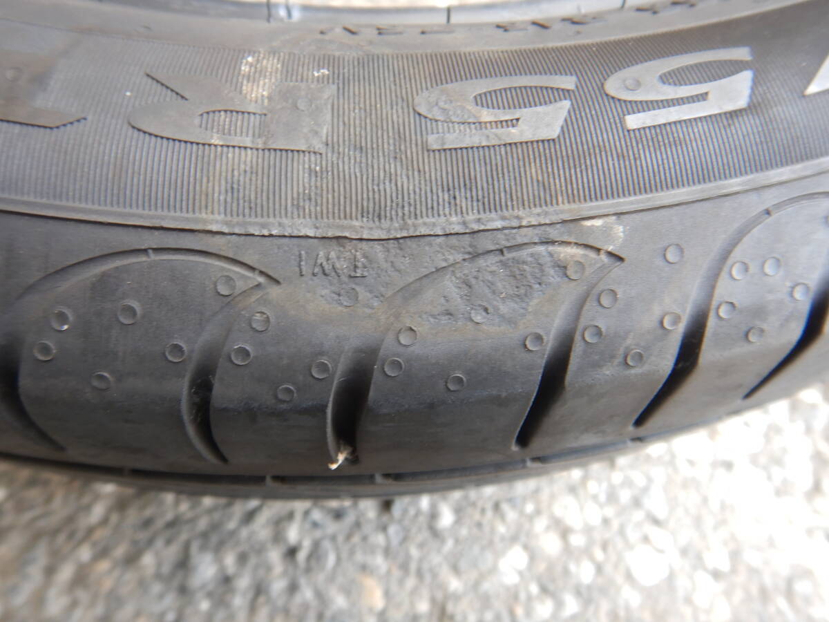 ★PIRELLI POWERGY 夏タイヤ★165/55R15 75V 残り溝:7部山(5mm以上) シワ、小キズ、片べり等あり 2022年 4本 _画像10