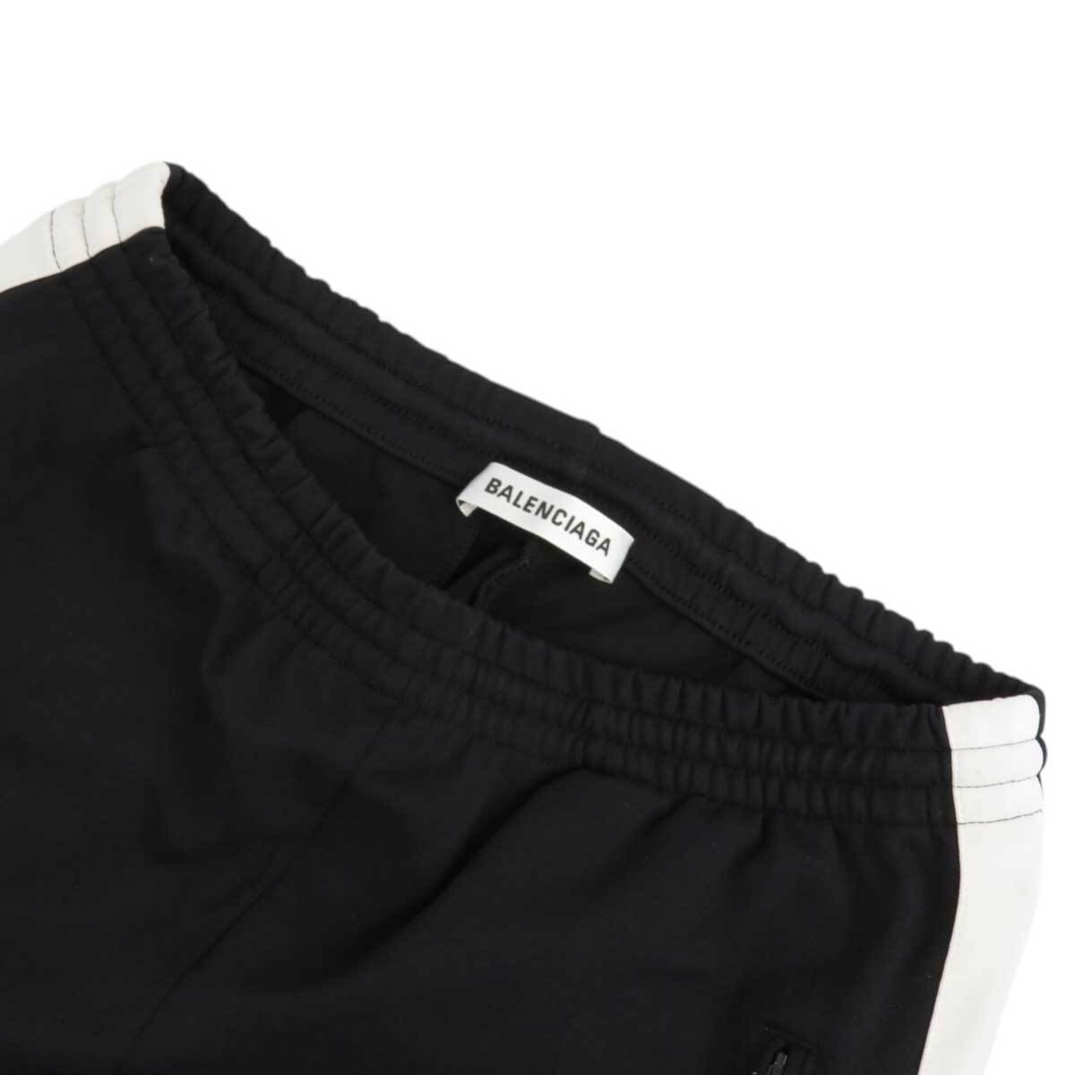 バレンシアガ ロゴ プリント サイドライン トラックパンツ レディース ブラック ホワイト BALENCIAGA 中古 【アパレル・小物】_画像3