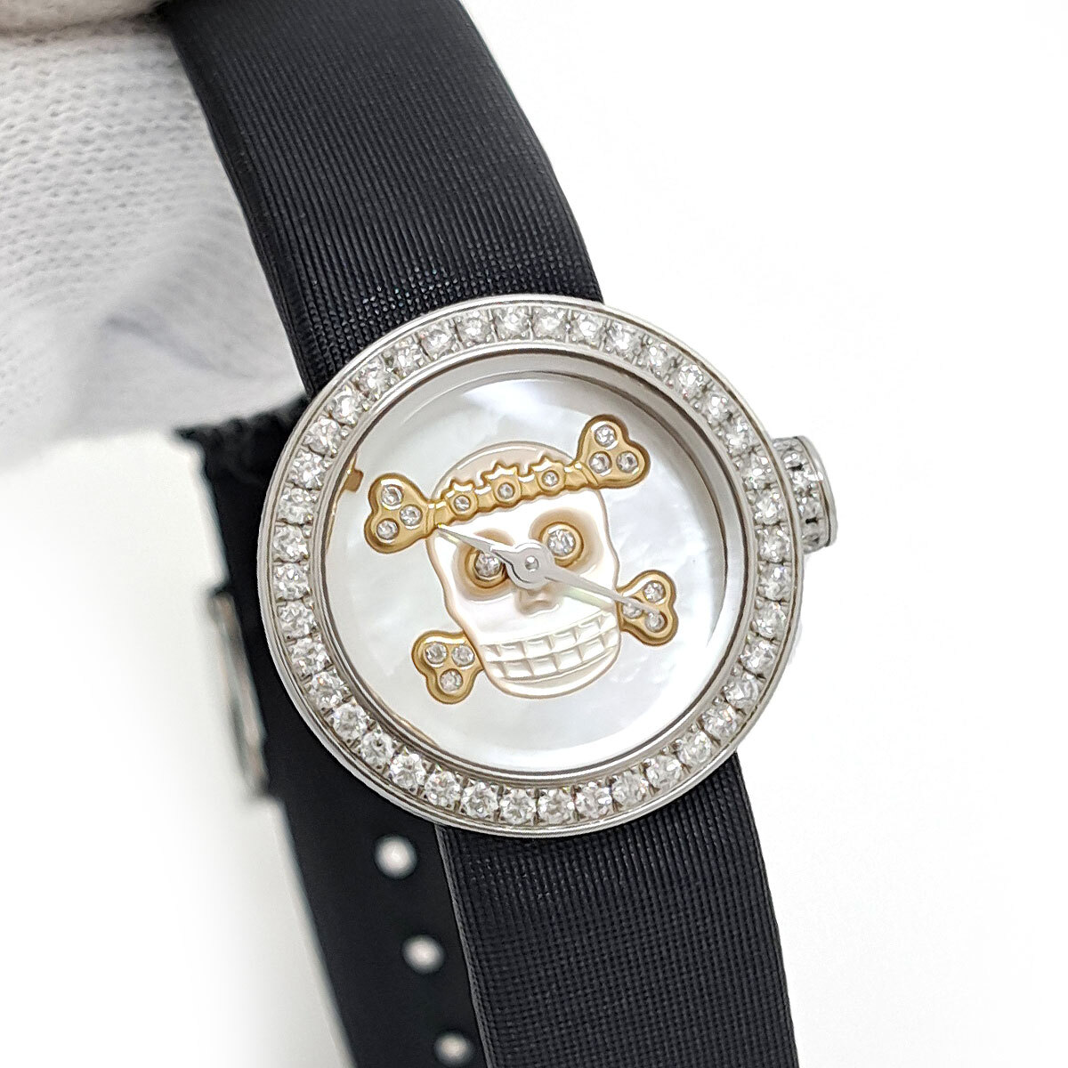  Dior Dior latedu Dior бриллиантовая оправа 040110A030 кварц нержавеющая сталь женский Dior б/у [ часы ]