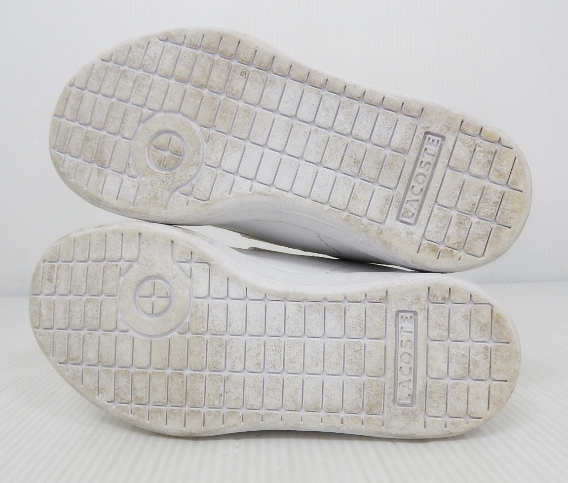 LACOSTE ラコステ カーナビ― エヴォ ベルクロ スニーカー UK8.5 約16cm キッズ 子供靴 白 ホワイト_画像7