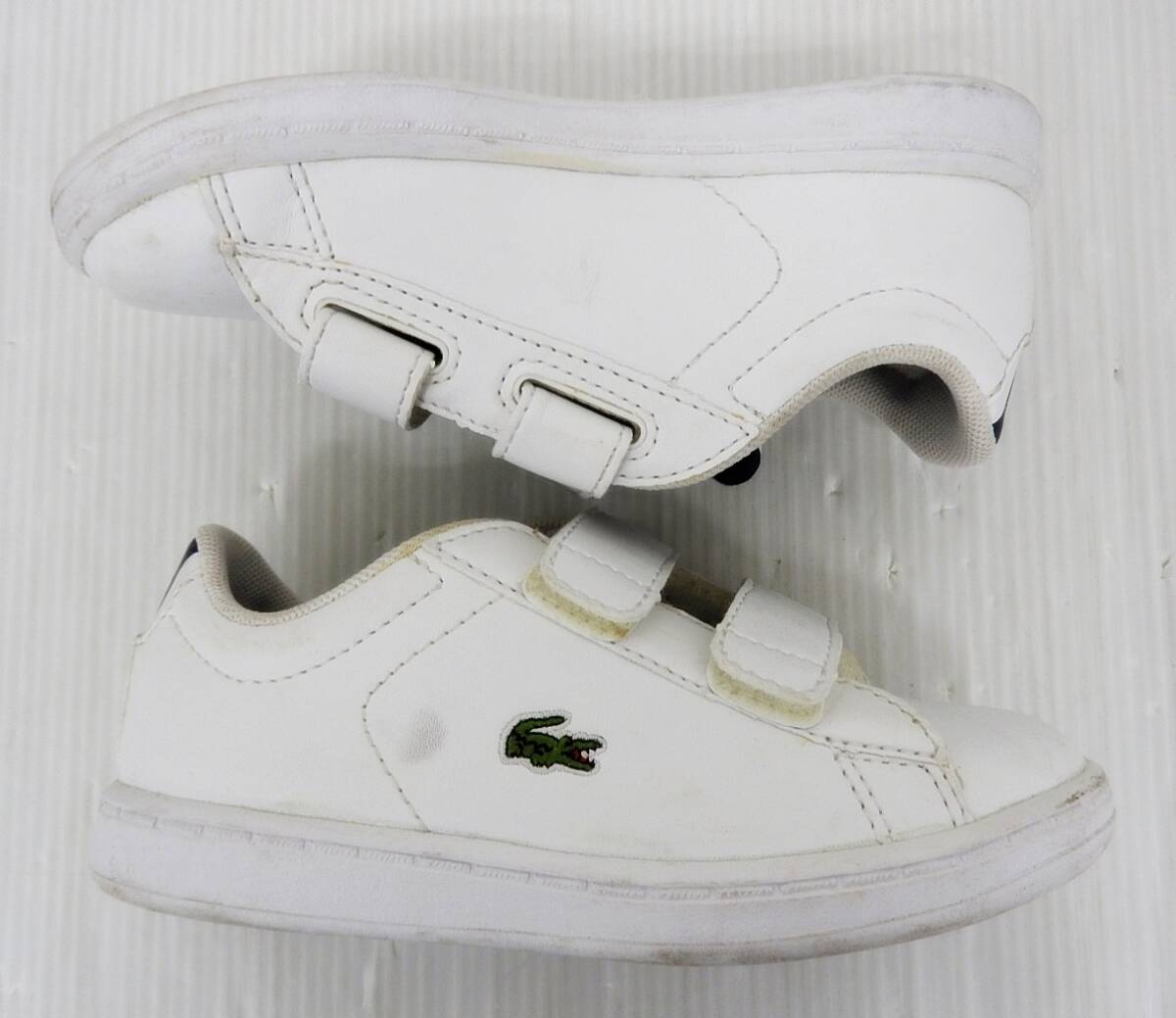 LACOSTE ラコステ カーナビ― エヴォ ベルクロ スニーカー UK8.5 約16cm キッズ 子供靴 白 ホワイト_画像5