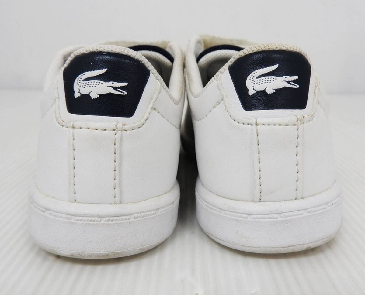 LACOSTE ラコステ カーナビ― エヴォ ベルクロ スニーカー UK8.5 約16cm キッズ 子供靴 白 ホワイト_画像4