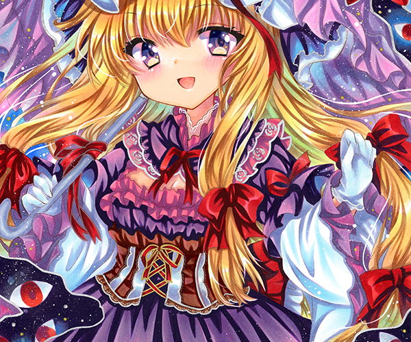 ❤︎東方project手描きイラスト❤︎アナログイラスト●寸松庵色紙● 八雲紫 ☆同人手描きイラスト 東方Project/八雲紫 色紙☆(手描き