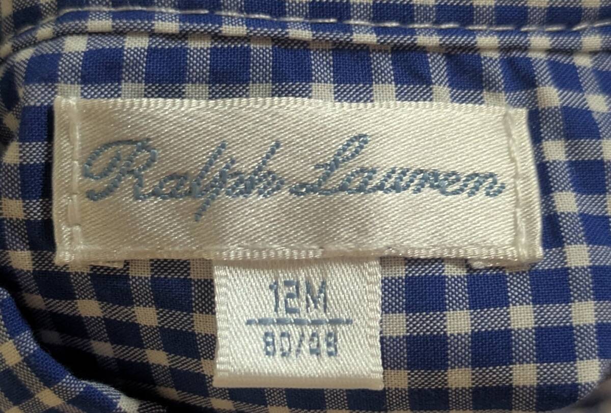 著用少　ラルフローレン　ロンパース　つなぎ　サイズ80