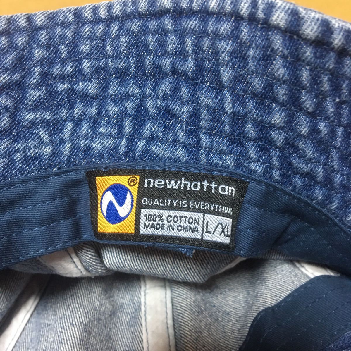 NEWHATTAN メトロハット ダークブルー L/XLサイズ デニムハット ニューハッタン 帽子★_画像3