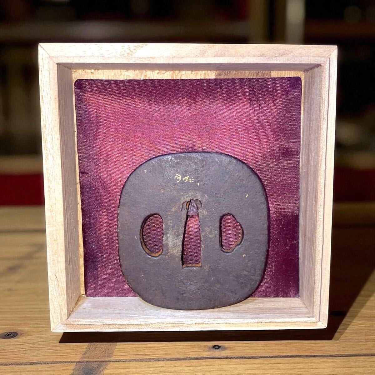 管:S764 時代物 鉄鍔 刀装具 無銘 鐔 つば 日本美術 武具 重さ