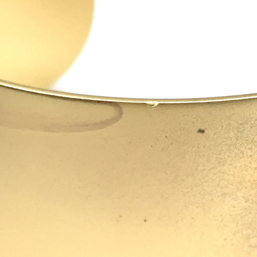 ブランド不明 ゴールドカラー バングル アクセサリー レディース メンズ 腕周り全長約19㎝ 幅約3㎝ ファッション小物_画像5