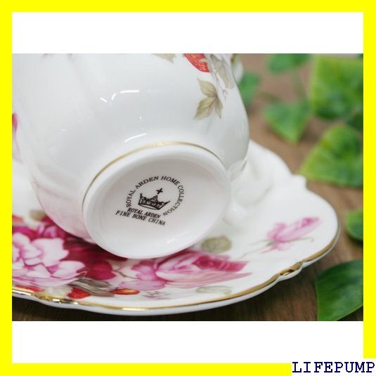 ロイヤルアーデン カップ&ソーサー ボーンチャイナ バラ柄 240ml レッド 37101 321_画像7