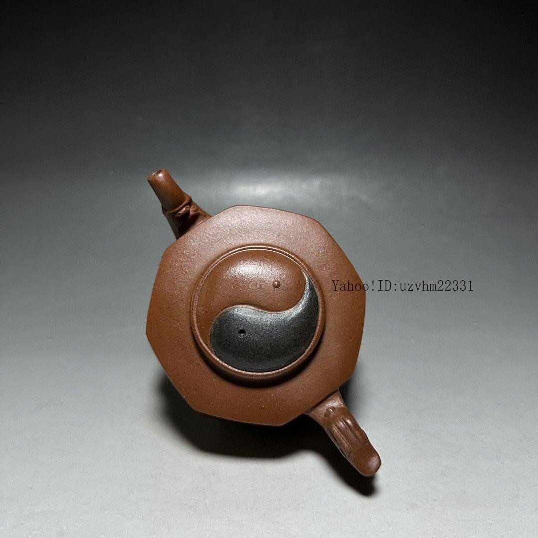 中国美術・三本足太極壺・宜興原鉱紫砂・茶壺・茶道具・置物 中国美術・三本足太極壺・宜興原鉱紫砂・茶壺・茶道具・置物