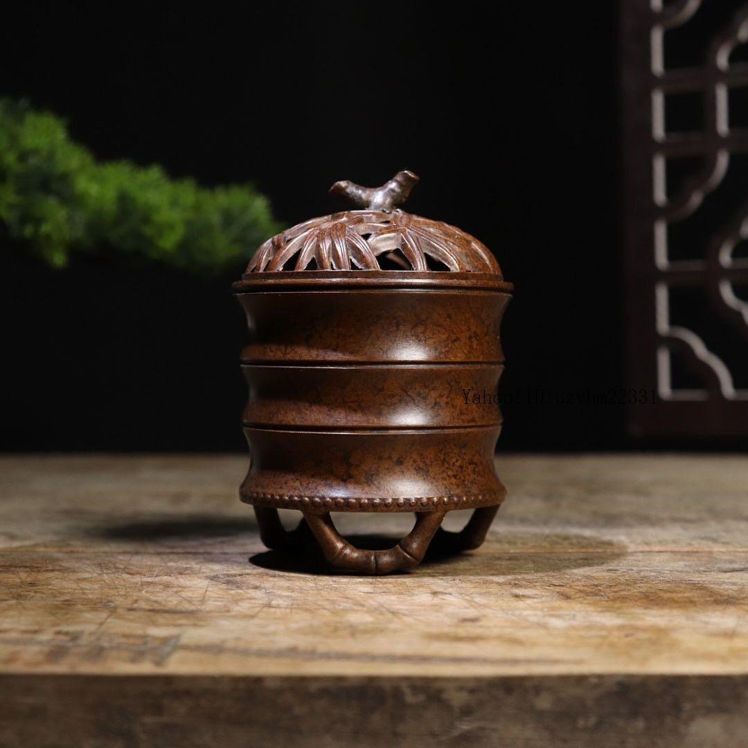 大鉢□太明成化年製銘 のぞき赤龍紋 人物 唐草 古玩 唐物 中国 古美術