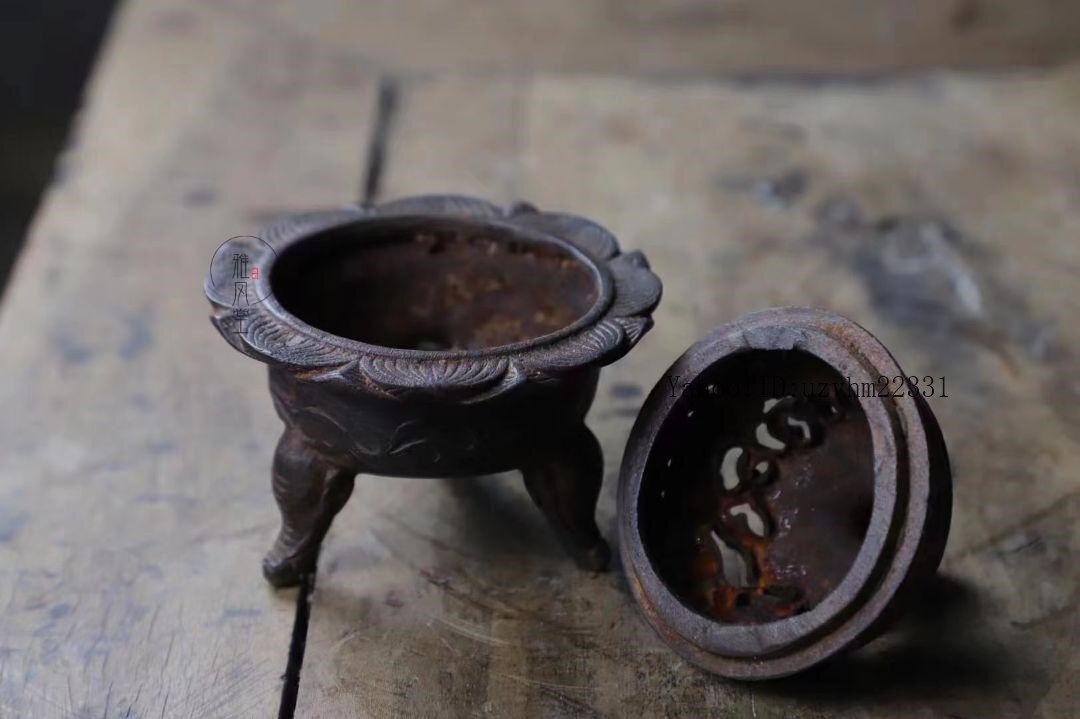 鉄器 鉄炉 鉄製香炉 デスク 書斎 香道具 工芸品 置物 鉄器 鉄炉 鉄製香炉 デスク 書斎 香道具 工芸品 置物
