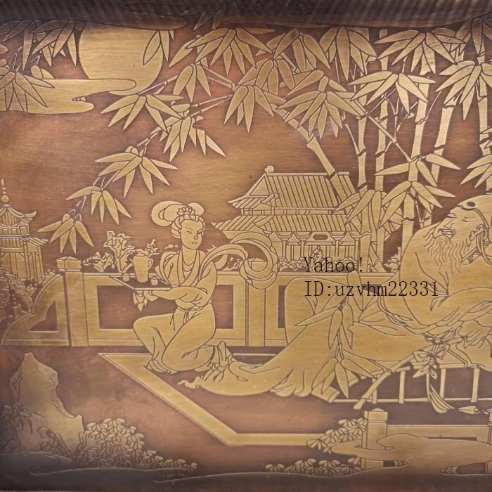 銅盤  果盤  茶盤 東坡愛竹屏風 茶盤  置物  装飾品 工芸品 美術品 銅盤 果盤 茶盤 東坡愛竹屏風 茶盤 置物 装飾品 工芸品 美術品