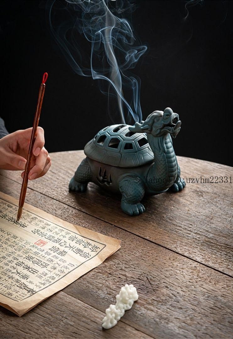 竜亀香炉 鎮宅 辟邪 開運 風水 招財 工芸品 美術品 置物